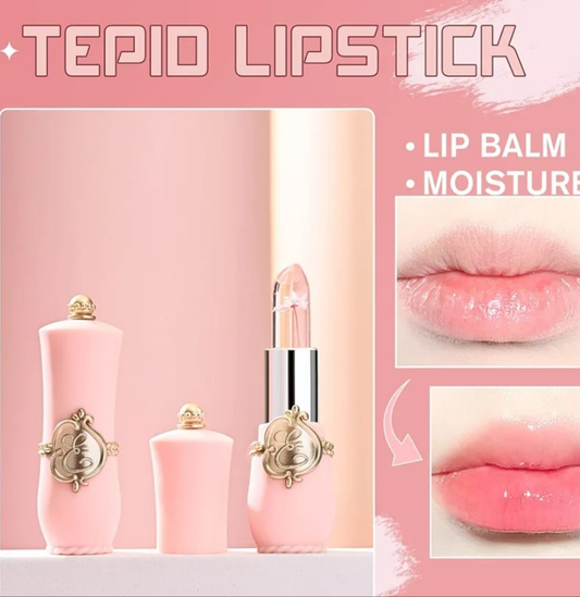Lip stick rose pink temperature changing color