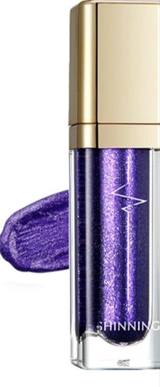 Purple  metalic eyeshadow liquid glitter  color intense color