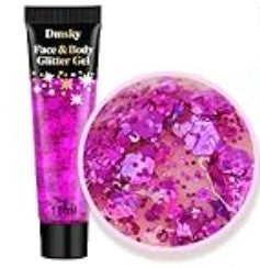 Purple body & face glitter