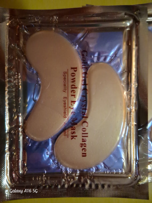 Gold gel  crystal collagen powdèr eye mask 1 pair