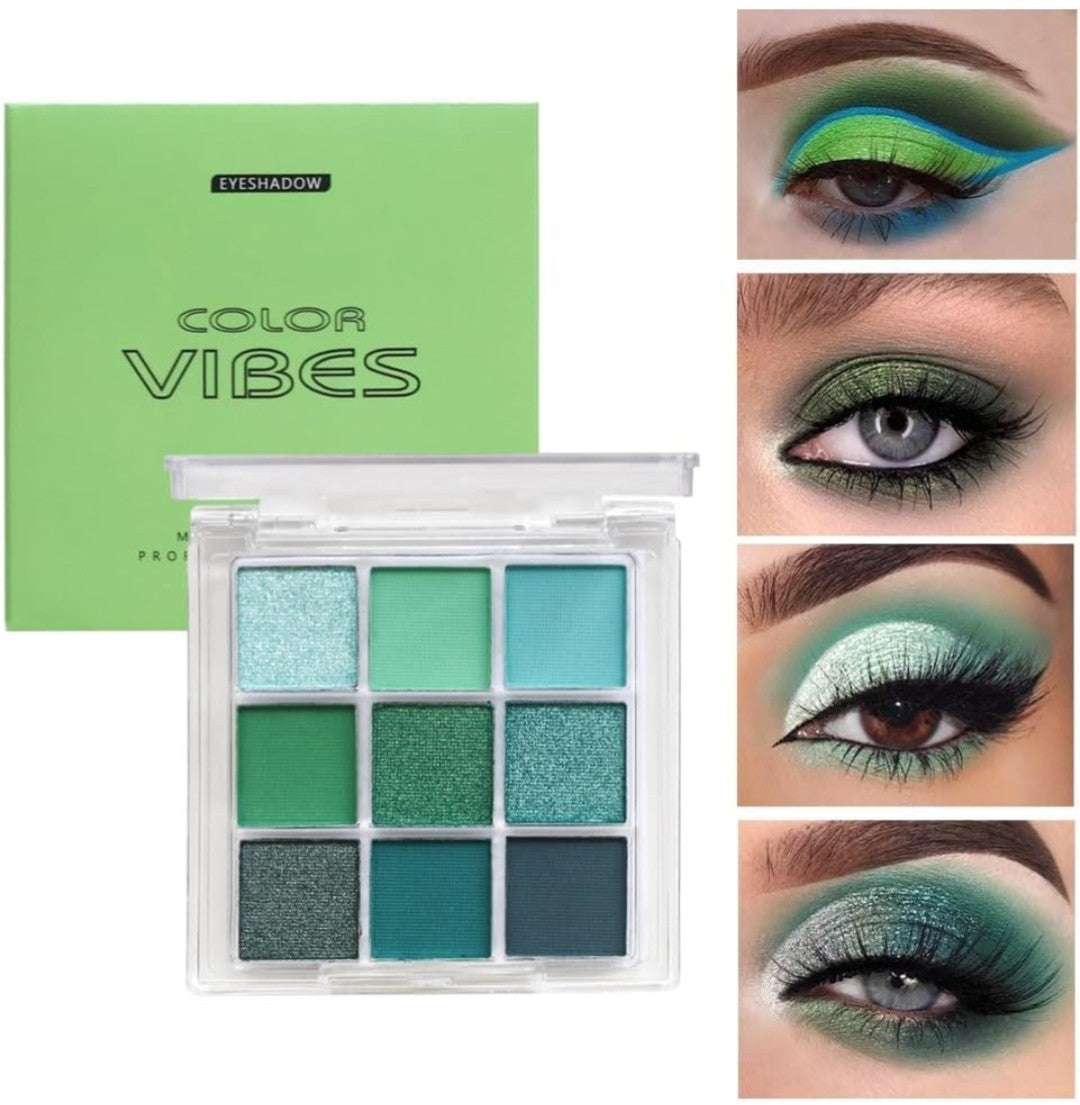 Eye shadow green intense metalic palette COLORS VIBES