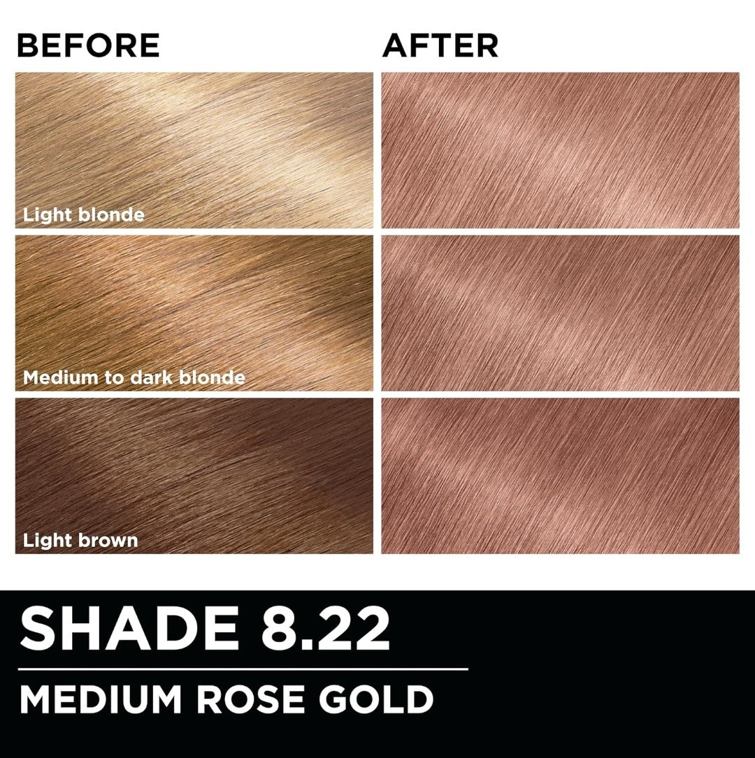 Garnier Hair Color Shade 8.22 Rose Gold Vegan Formula