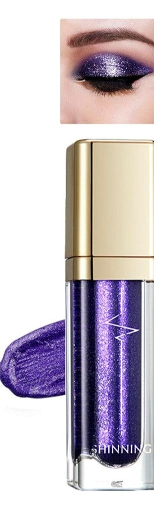 Purple  metalic eyeshadow liquid glitter  color intense color