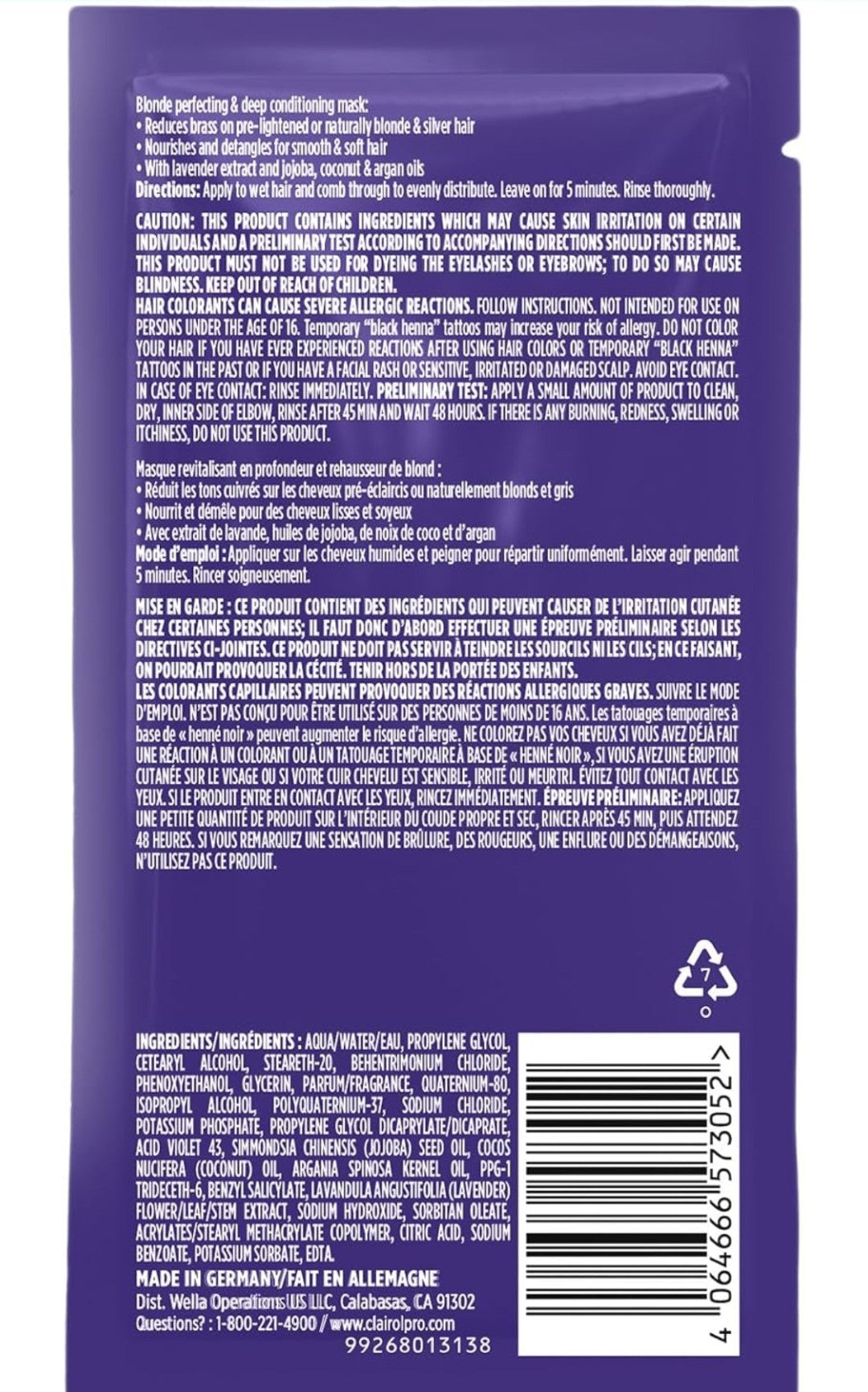 Clairol Blonde Toning Mask Shimmerlights