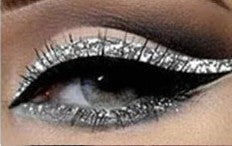 Eye shadow silver liquid gloss glitter