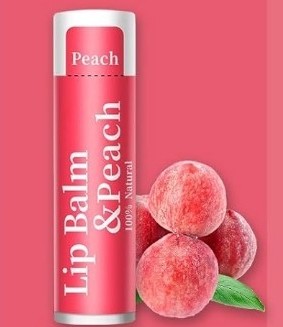 Peach lip balm organic