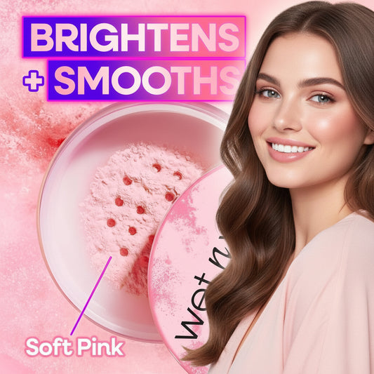 Wet N wild Photo Focus Loose Setting Powder, Lightweight Silky Formula, Radiant Tint for a Luminous Glow, Blurring & Oil-Control Finish, Long-Lasting Makeup Setting Powder, Cruelty-Free - Soft Pink water proof