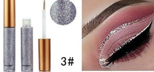 Eye shadow silver liquid gloss glitter
