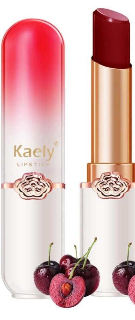 Lip stick changing temperature color  cherry