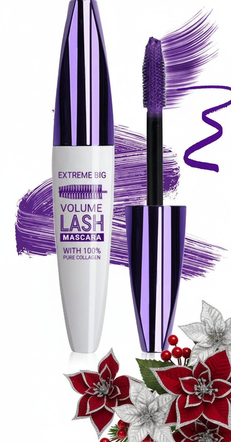 Purple mascara waterproof extreme big 100% collagen