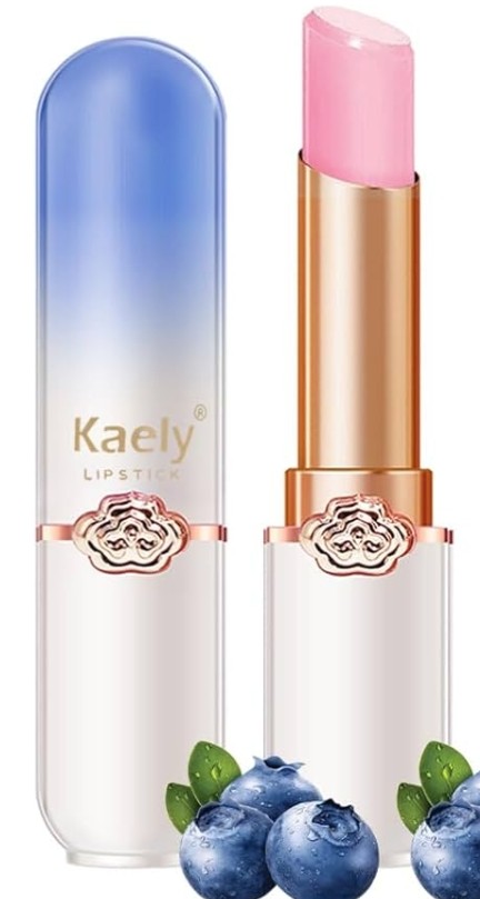 Lip stick changing temperature color blueberry