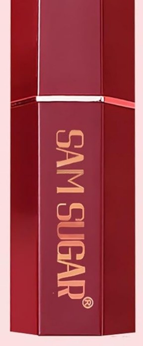 Red lip stick glossySAM SUGAR