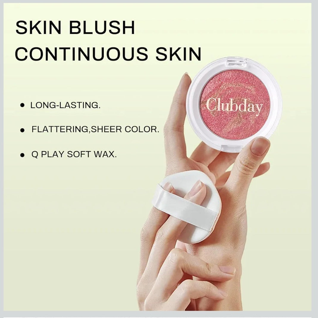 Clubday Marbleized Blush Powder Long-Lasting, Glowing Finish, Smooth & Blendable, Suitable for All Skin Tones, 0.12 Oz-04