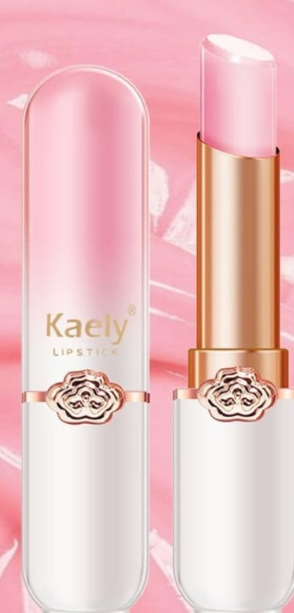 Lip stick changing color teperature peach