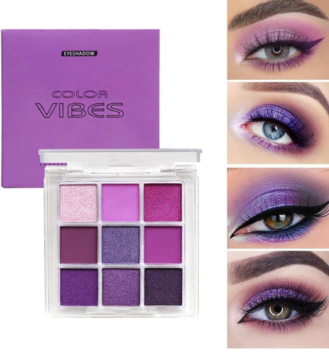 Eye shadow purple intense metalic palette