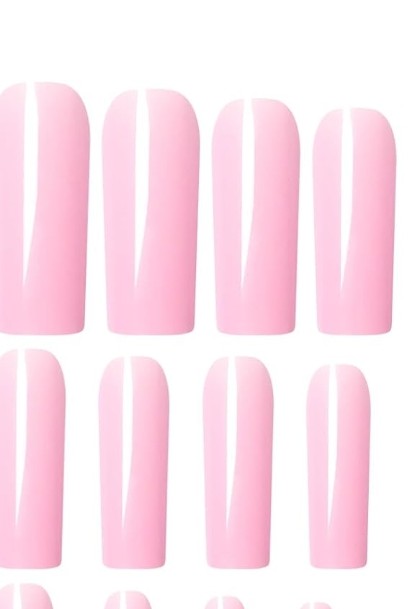 Pink press on nails