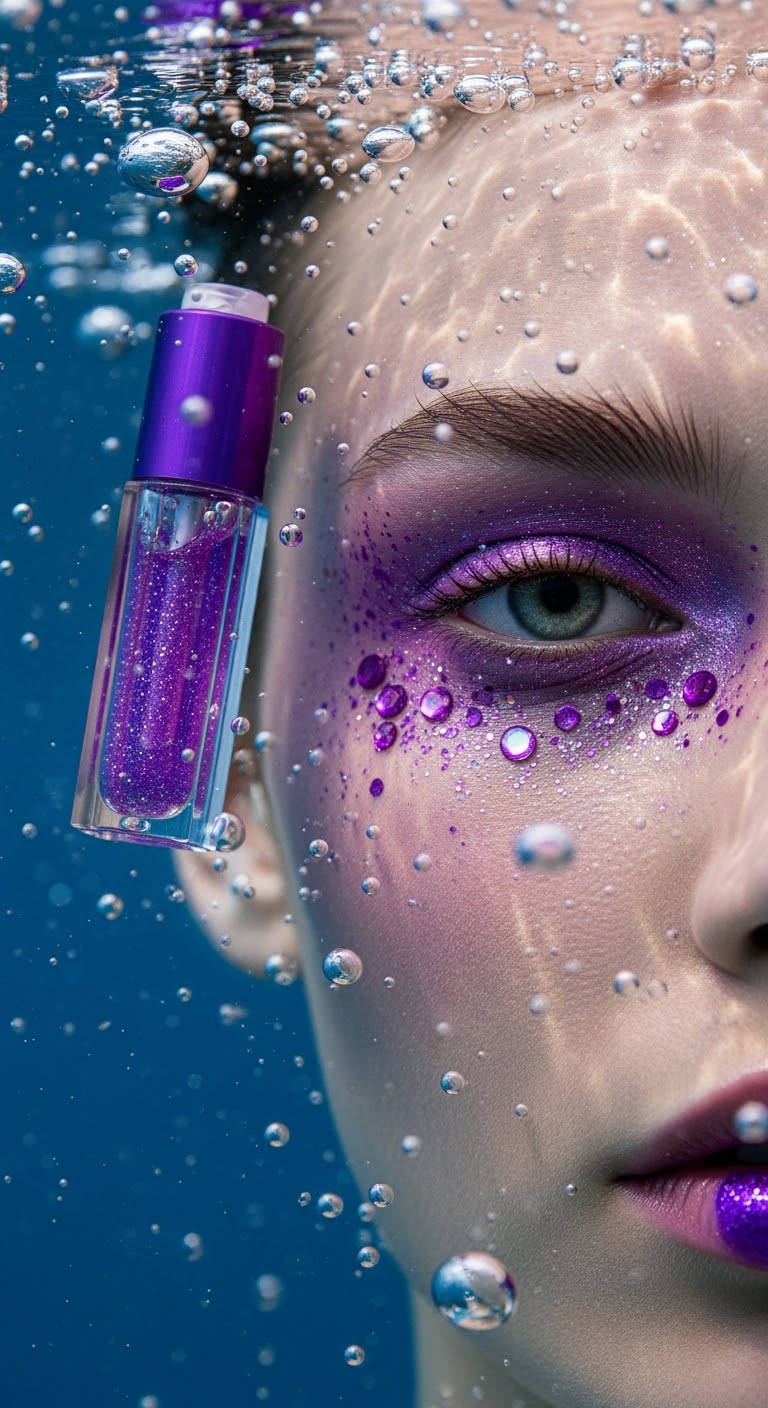 Lip liquid liner matte dark purple