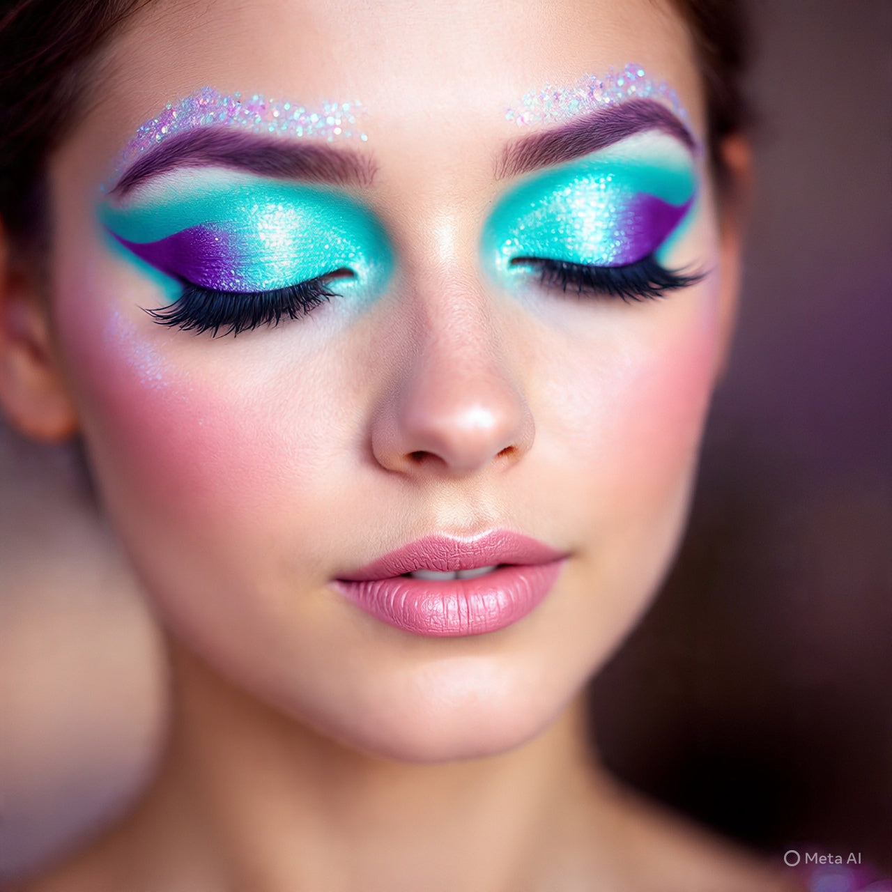 Eyeshadow liquid glitter makeup