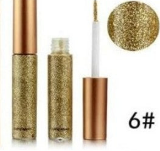 Eye shadow gold liquid gloss glitter