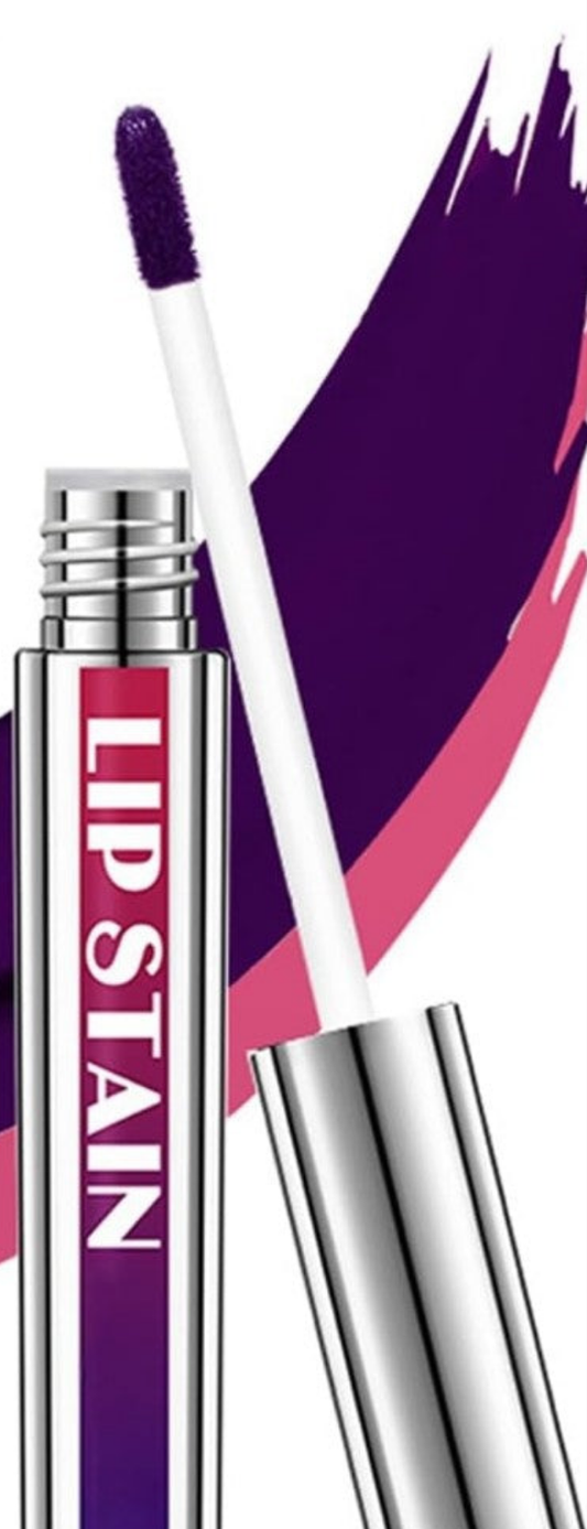 Lip color tint  stain purple matte water proof.