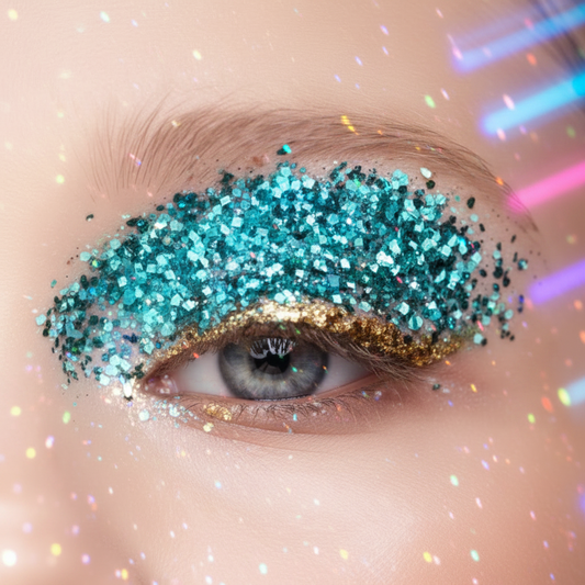 Turquoise  glitter for face and body,hair. 1 count.