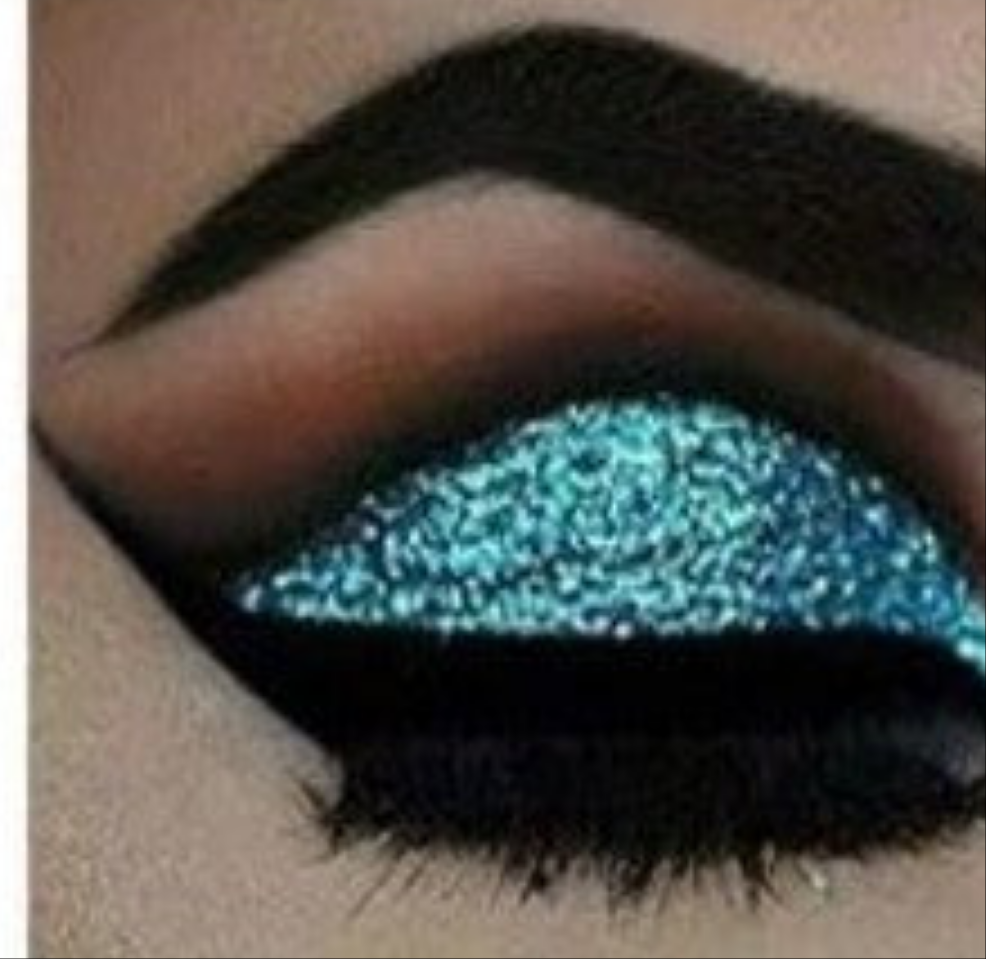 Eye shadow green  liquid gloss glitter