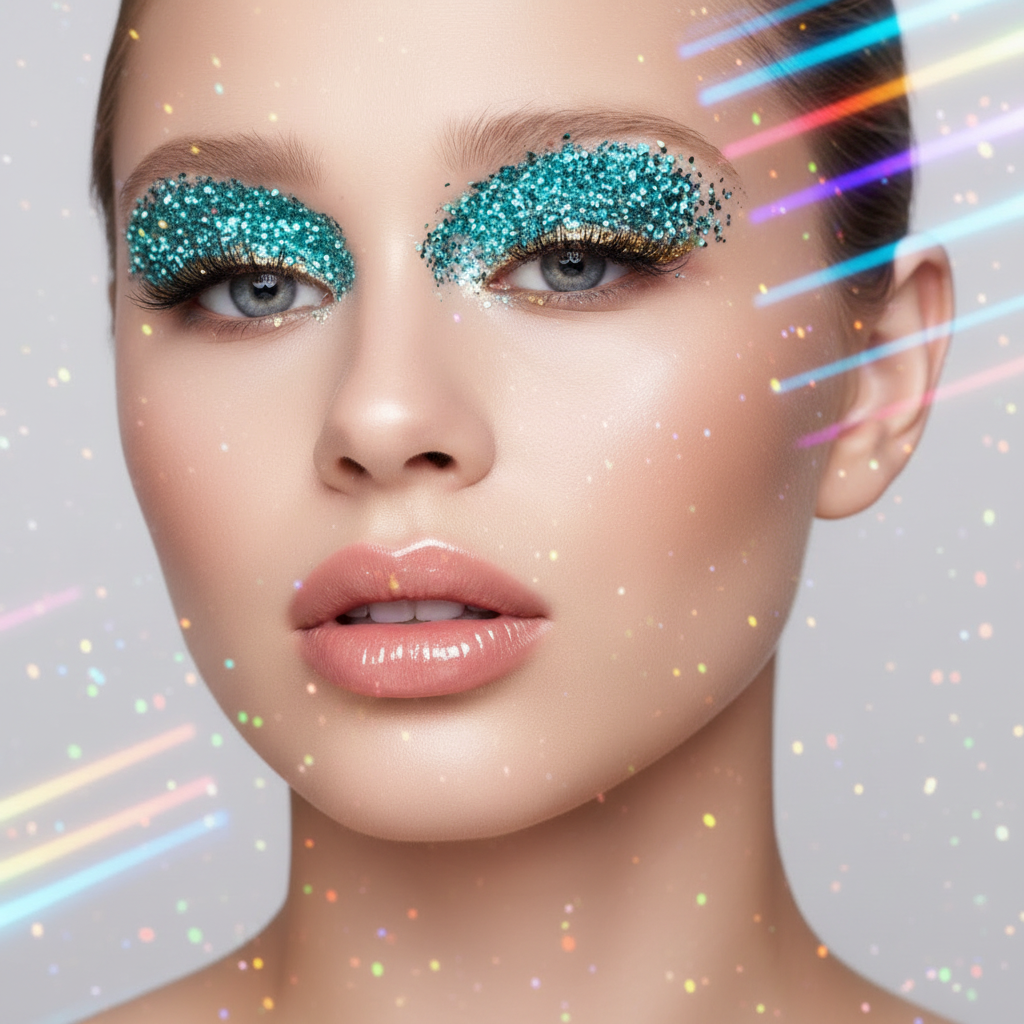 Turquoise  glitter for face and body,hair. 1 count.