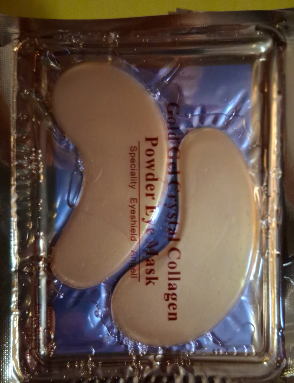 Gold gel  crystal collagen powdèr eye mask 1 pair