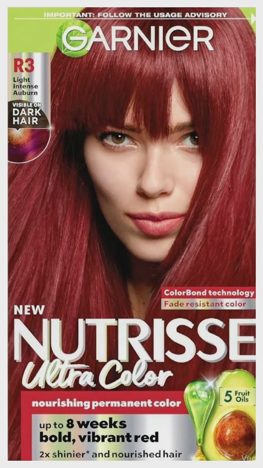 Garnier Hair Color  Light Intense Auburn R3 VEGAN formula 1 count.