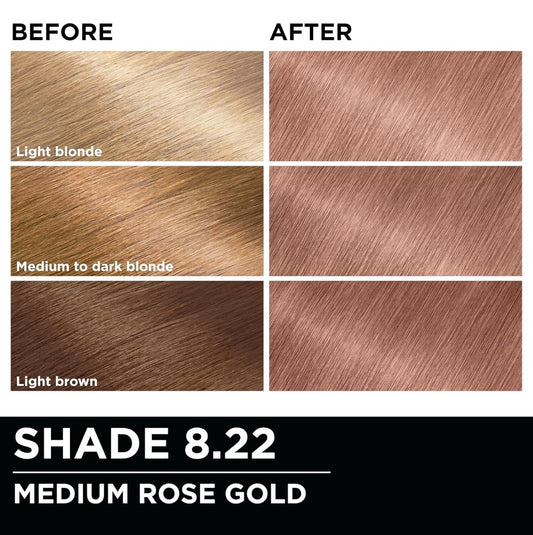 Garnier Hair Color Shade 8.22 Rose Gold Vegan Formula