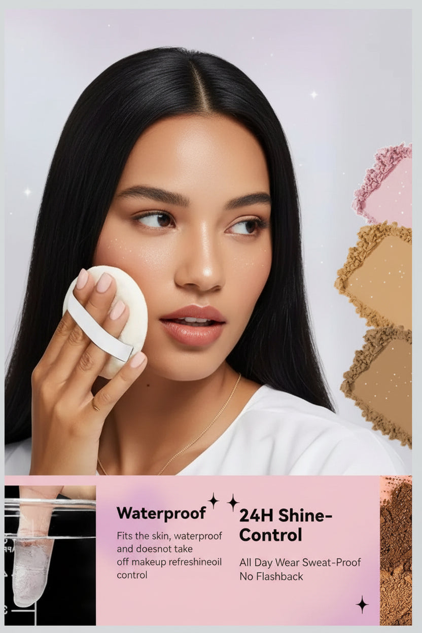 AKARY Pink Translucent Setting Powder, Oil Control for Long Lasting Makeup, Shimmer pink #2 Finishing Powder, Lightweight Loose Waterproof Powder Makes Skin Downy, Blurring Powder for All Skin Tones, 02   6g. 1 count.