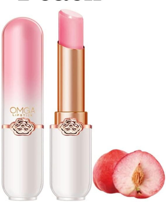 Lip stick changing temperature color peach long lasting