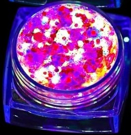 Hot Pink neon glow  glitter for face & body and art nails