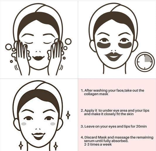 Rose eye mask  1 pair