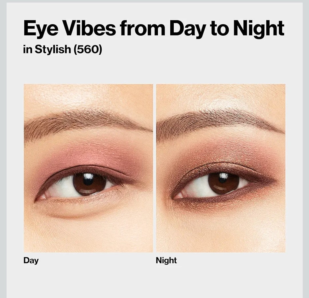 REVLON ColorStay Day to Night limited time Eyeshadow Quad, Longwear Shadow Palette with Transitional Shades and Buttery Soft Feel, Crease & Smudge Proof, 560 Stylish, 0.16 Oz
