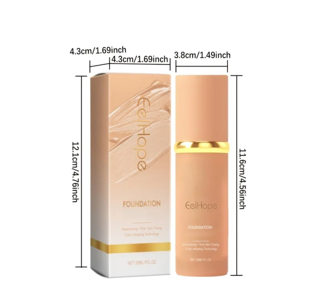 EelHope Color Changing foundation,SPF-50 makeup long-lasting & smudge-proof, waterproof,lightweight,suitable for all skin types,create flawless skin,W/sunscreen,Net 30ML/1FL OZ. 1 count.