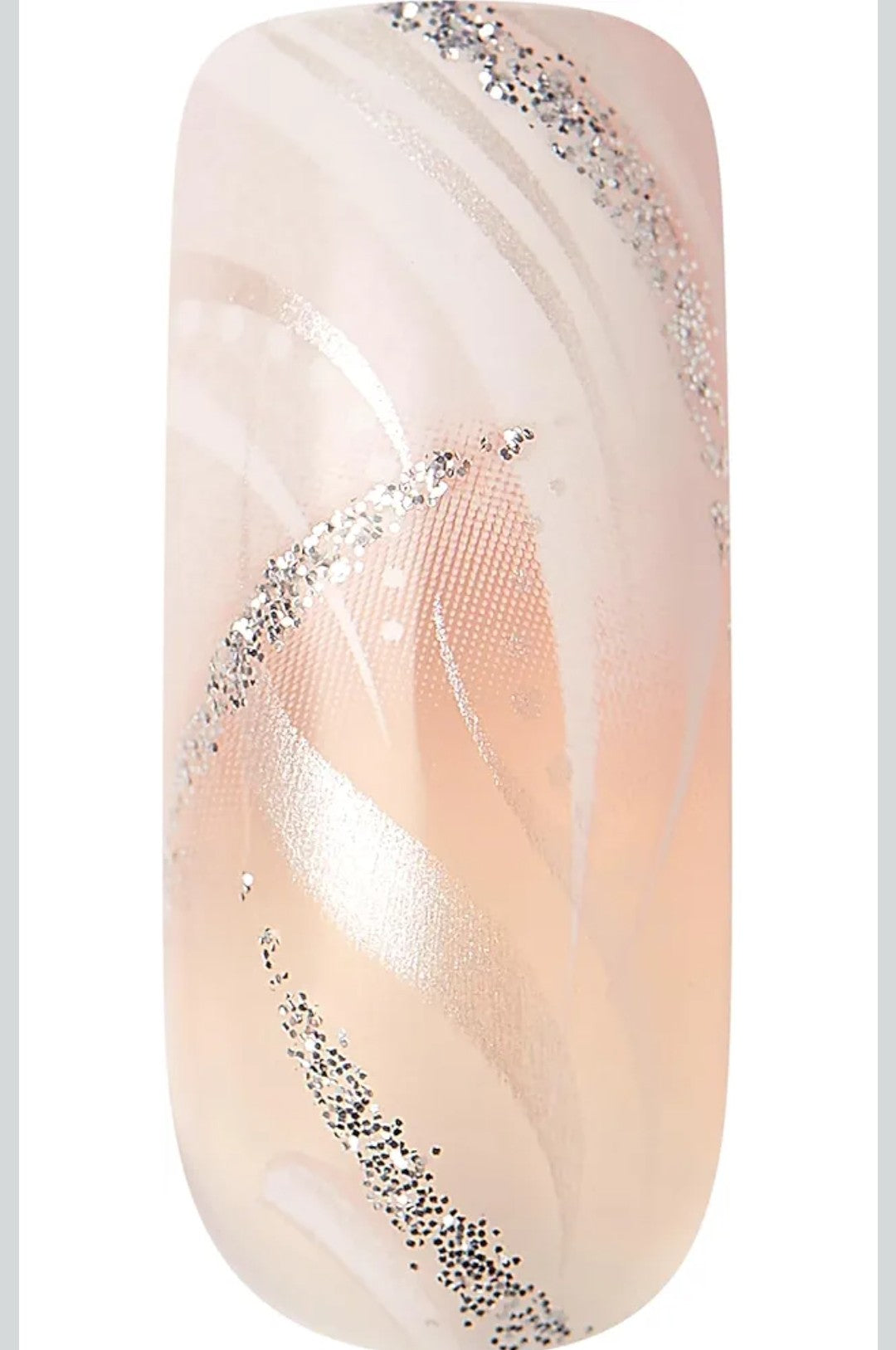 Goldfinger Full Cover White French Design Press on Nails Ready to Wear Gel Manicure Long Nails, , Long Lasting Durable, Mini Glue Included