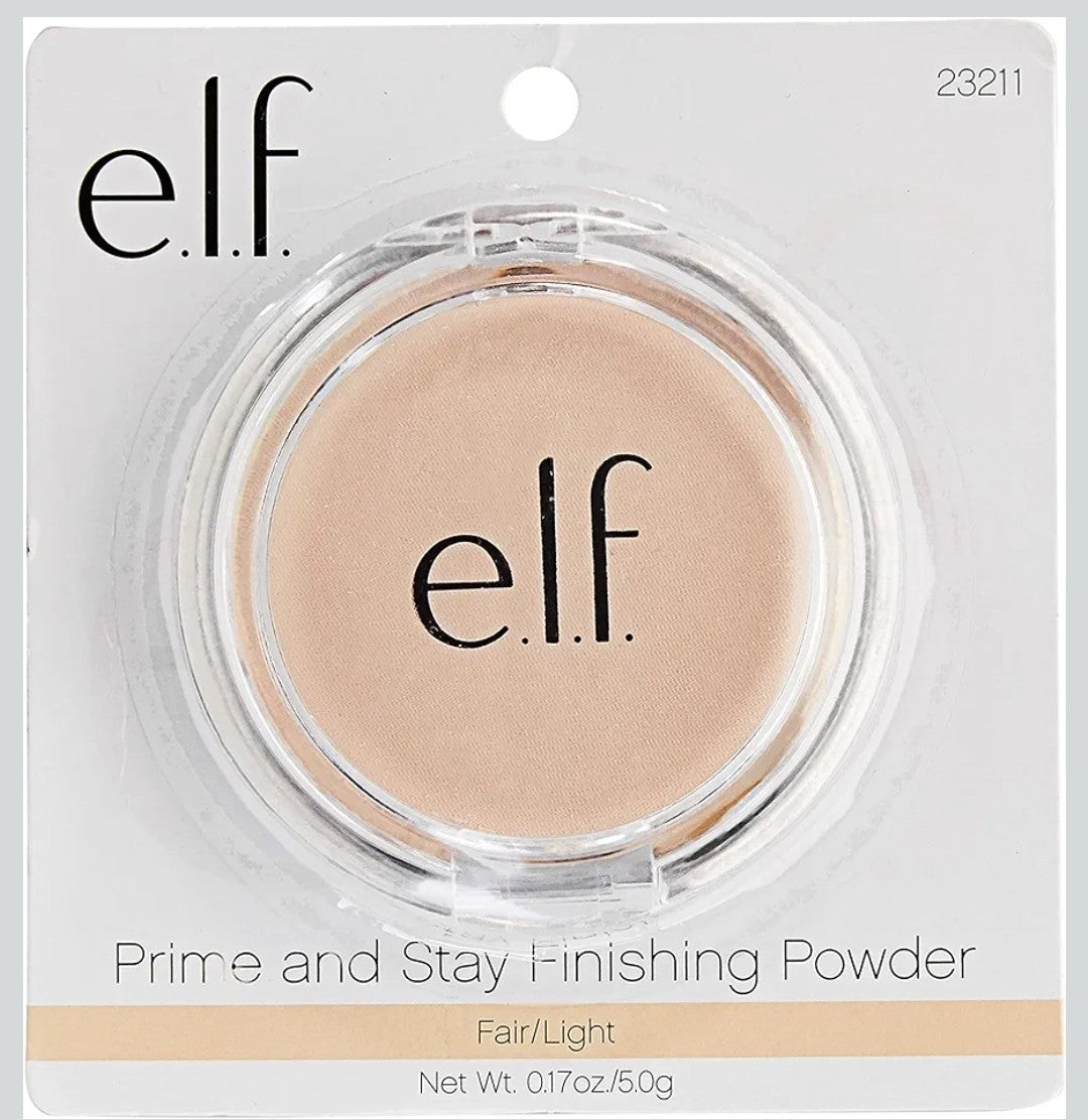 E.L.F Prime & Stay Finishing Powder, Sets Makeup, Controls Shine & Smooths Complexion, Sheer, 0.18 Oz (5g)VEGAN