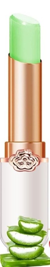 Lip stick changing temperature color  aloe vera.