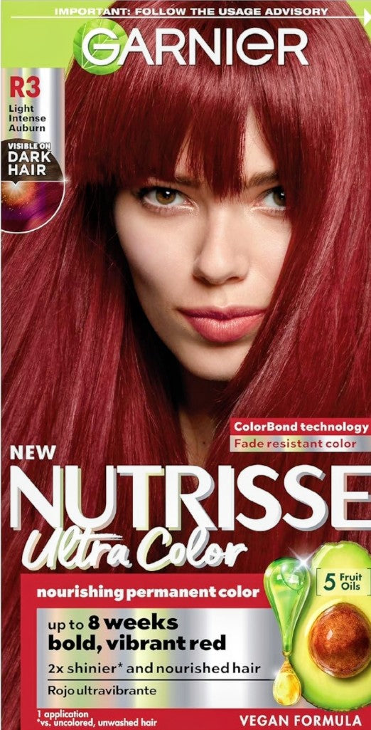 Garnier Hair Color  Light Intense Auburn R3 VEGAN formula 1 count.