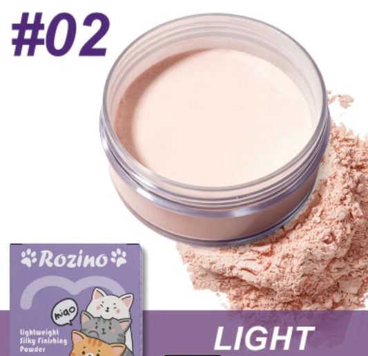 Rozino #2 lightweight setting powder silky air makeup loose powder  finishing powder,gentle on skin . net 5g./0.18oz.
