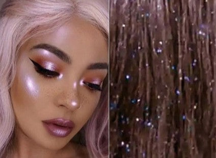 Glitter for face and body purple
