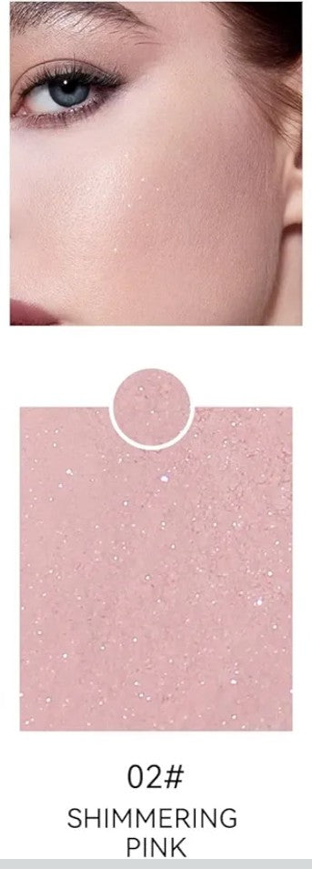 AKARY Pink Translucent Setting Powder, Oil Control for Long Lasting Makeup, Shimmer pink #2 Finishing Powder, Lightweight Loose Waterproof Powder Makes Skin Downy, Blurring Powder for All Skin Tones, 02   6g. 1 count.