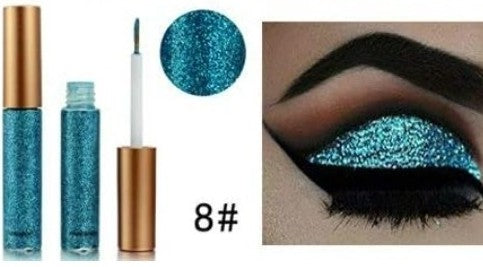 Eye shadow green  liquid gloss glitter