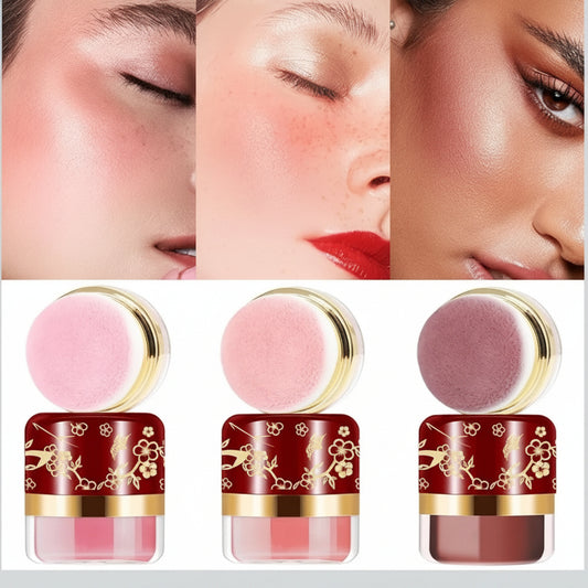 ILISYA Rouse Powder blush 3 box Colors Set, face blushes makeup for Cheeks, Lightweight, Smooth, Vegan & Cruelty-Free, Coral Red-Peach-Autumn Berry