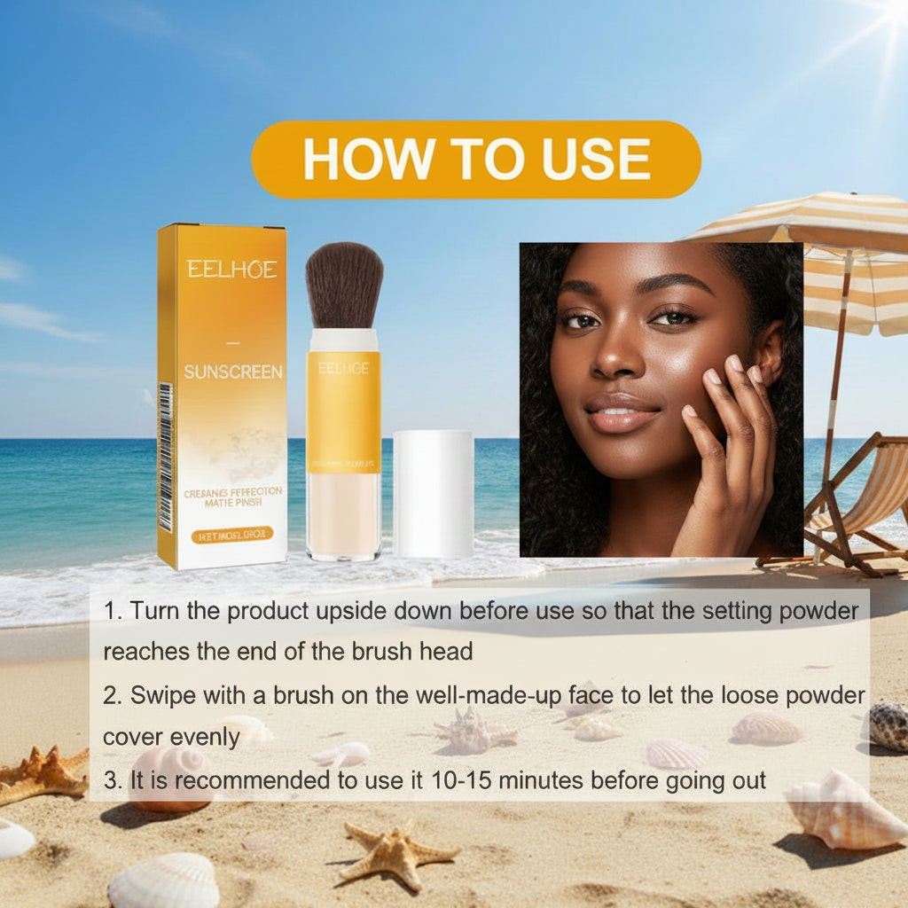 EELHOE lightweight & Setting Powder,sunscreen formula Matte Finish Loose Face Powder, compatible for all skin types natural light & airy.it manages oil & keeps makeup intact for extended periods ,enriched with silica & vitamin E. net.8g./0.28oz.  1 count