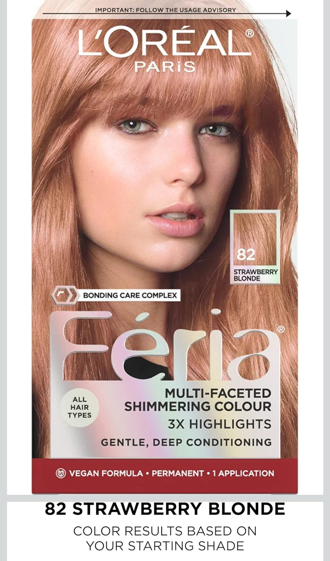 Feria Strawberry Blonde 82 Hair color 1 count.