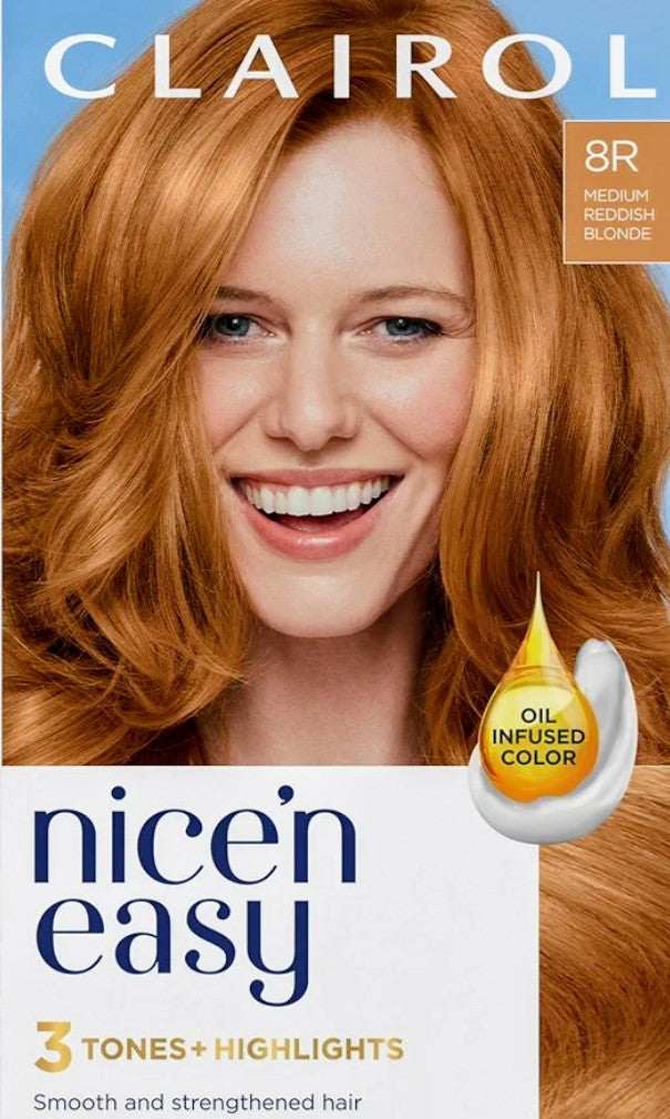 Clairol Nice' N Easy R8 Medium Reddish Blonde Hair Color