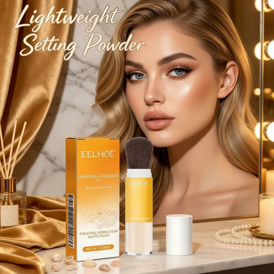 EELHOE lightweight & Setting Powder,sunscreen formula Matte Finish Loose Face Powder, compatible for all skin types natural light & airy.it manages oil & keeps makeup intact for extended periods ,enriched with silica & vitamin E. net.8g./0.28oz.  1 count