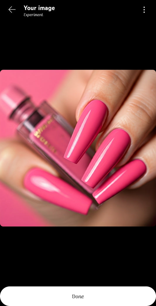 Hot pink acrylic coffin long press on nails